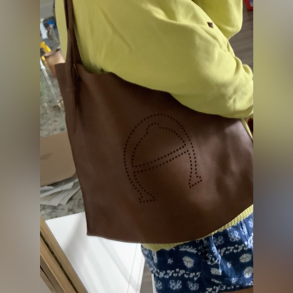Brown Leather Tote Bag